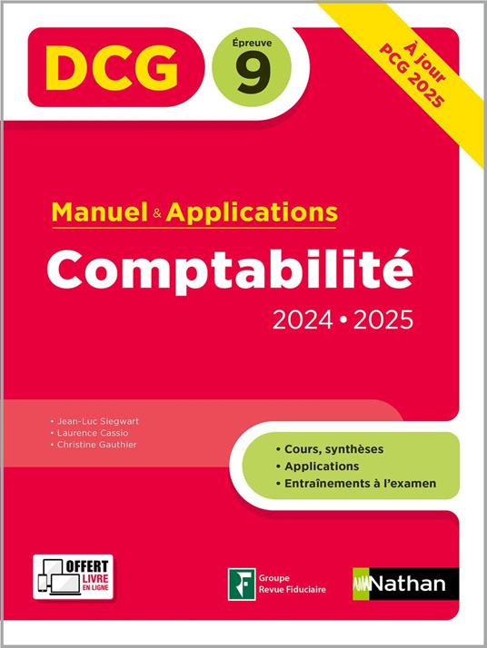 Comptabilité - DCG - Epreuve 9 - Manuel et applications - 2024-2025 - ePUB