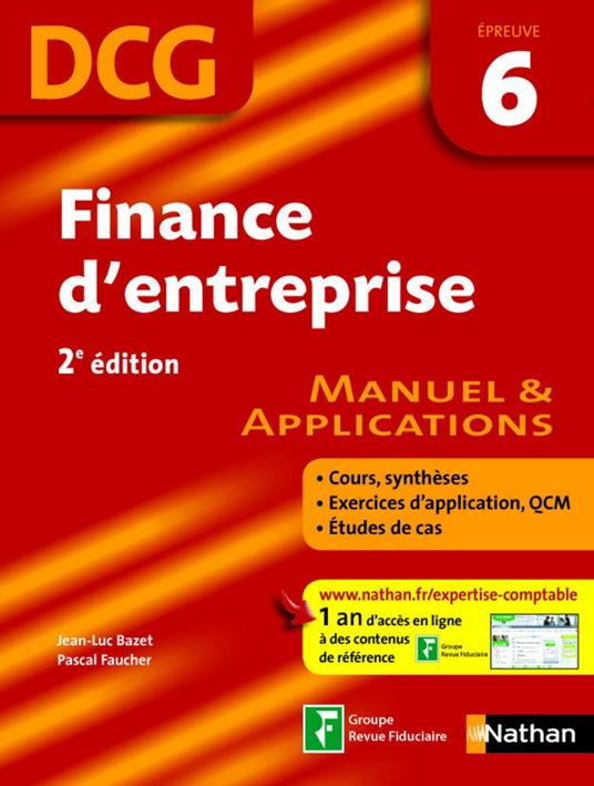 Finance d'entreprise - épreuve 6 - DCG manuel Format : ePub 2