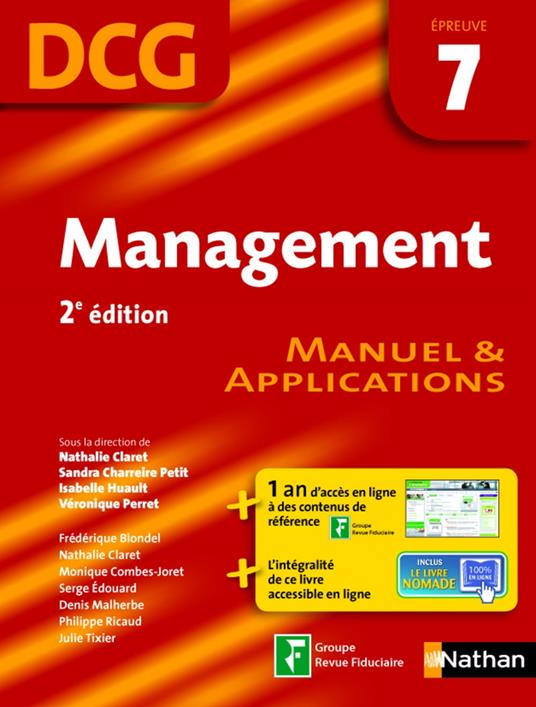 Management- épreuve 7 - DCG manuel Format : ePub2 DCG Livre