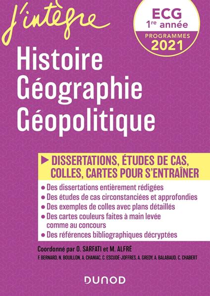 ECG 1re année - Histoire Géographie Géopolitique - 2021