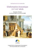 L’information économique, XVIe-XIXe siècle