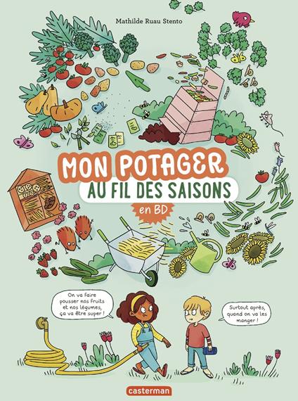 Mon potager au fil des saisons en BD - Mathilde Stento - ebook