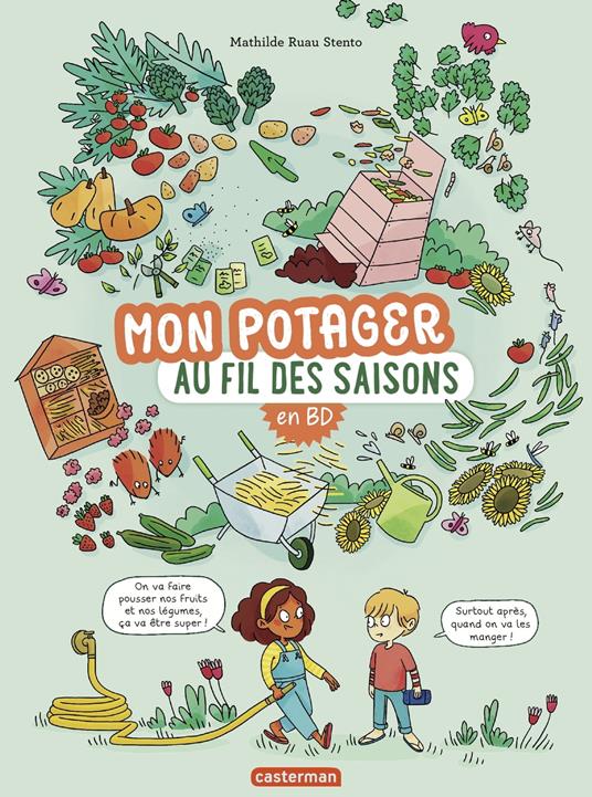 Mon potager au fil des saisons en BD - Mathilde Stento - ebook