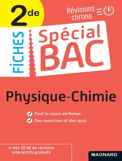 Spécial Bac Fiches Physique-Chimie 2de Bac 2026