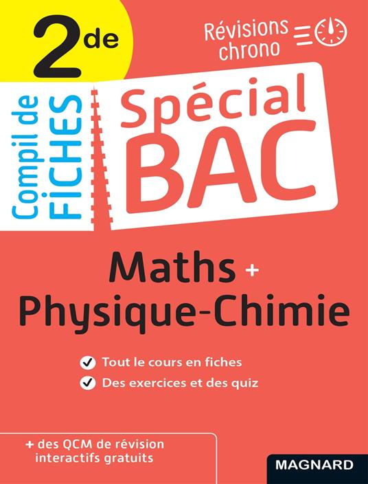 Spécial Bac Compil de Fiches Maths-Physique-Chimie 2de Bac 2026