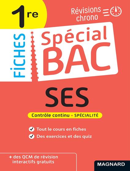 Spécial Bac Fiches SES 1re Bac 2026