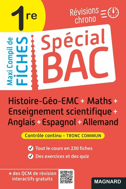 Spécial Bac Maxi Compil de Fiches contrôle continu 1re BAC 2026
