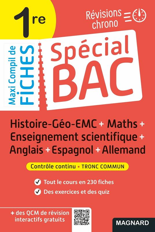 Spécial Bac Maxi Compil de Fiches contrôle continu 1re BAC 2026