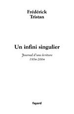 Un infini singulier