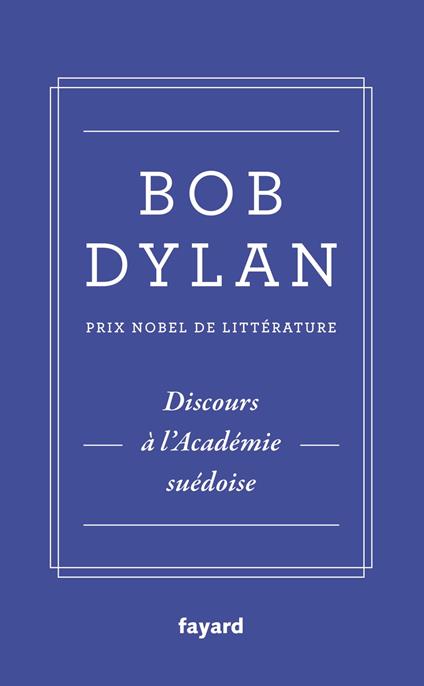 Discours à l'Académie suédoise