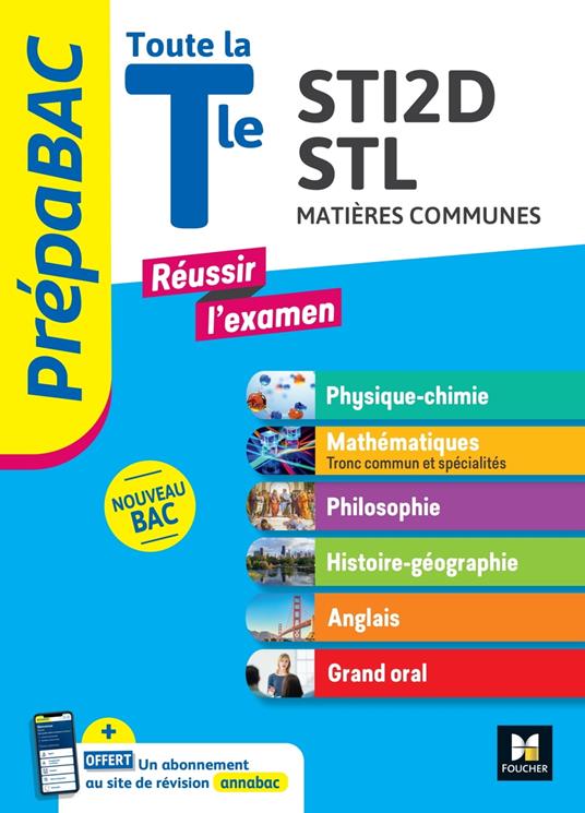 PREPABAC - Toute la terminale STI2D/STL - Contrôle continu et épreuves finales - Révision 2026