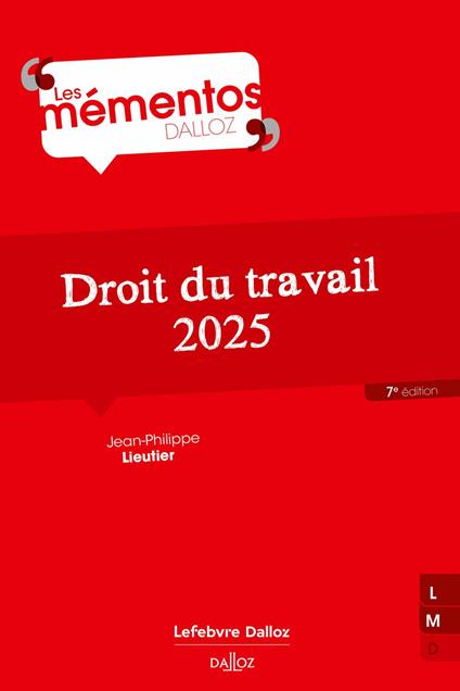 Droit du travail 2025 7ed