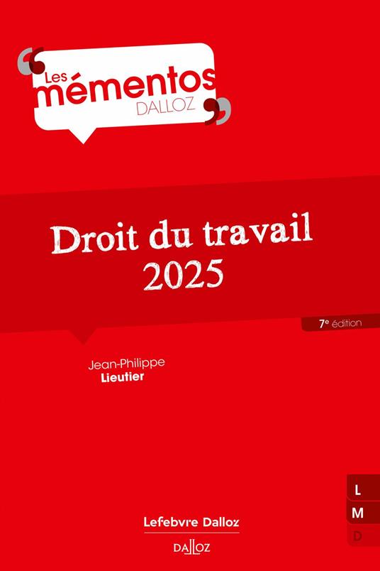Droit du travail 2025 7ed