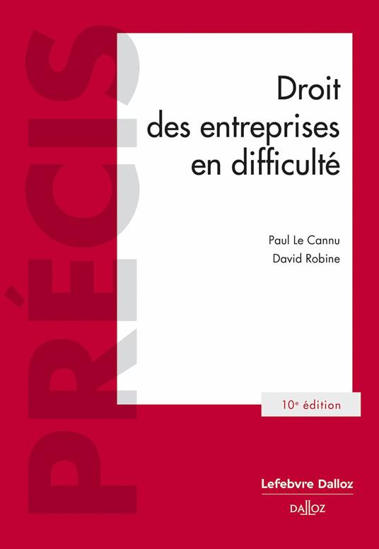 Droit des entreprises en difficulté 10ed