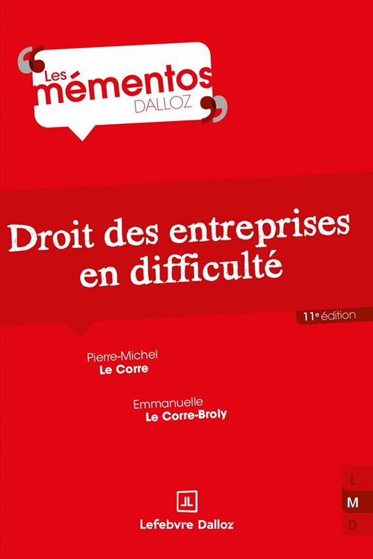 Droit des entreprises en difficulté 11ed