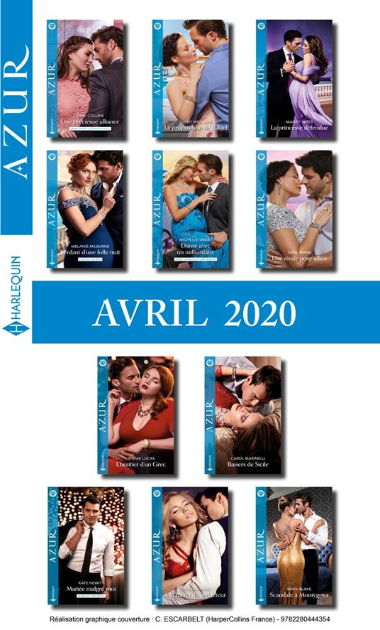 Pack mensuel Azur : 11 romans + 1 gratuit (Avril 2020)