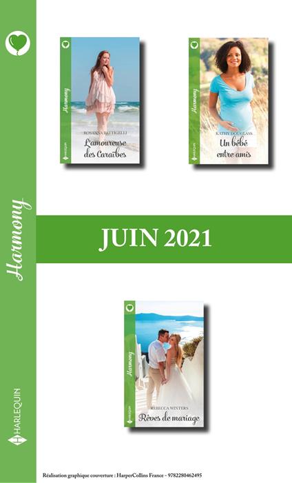 Pack mensuel Harmony : 3 romans (Juin 2021)