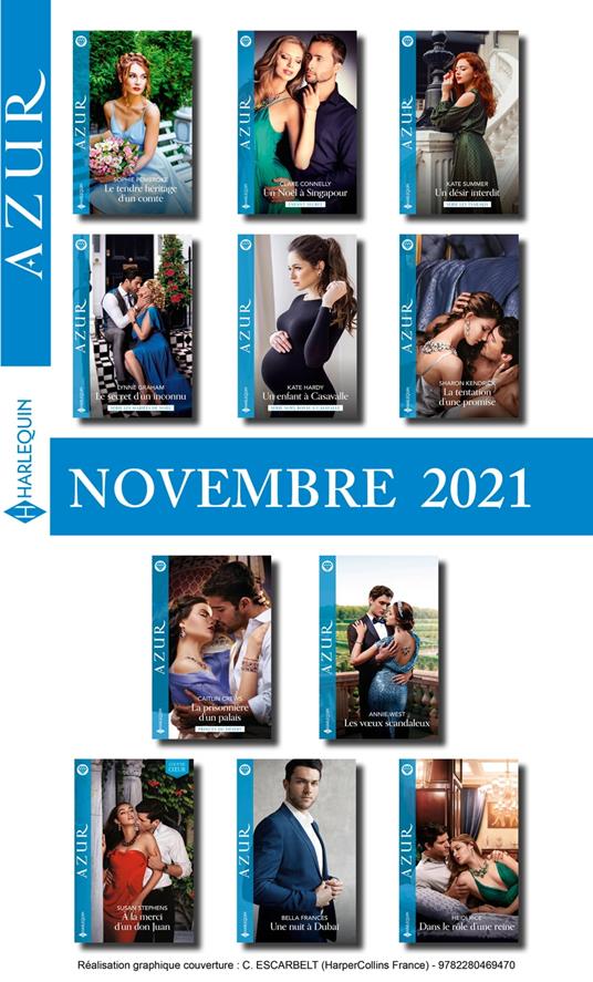 Pack mensuel Azur : 11 romans (Novembre 2021)