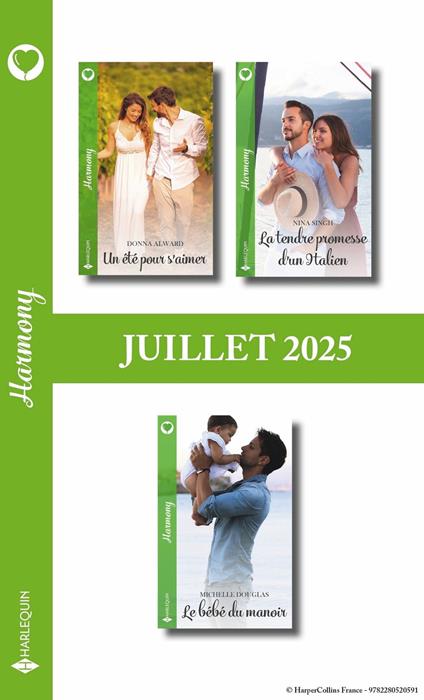 Pack mensuel Harmony - 3 romans (Juillet 2025)
