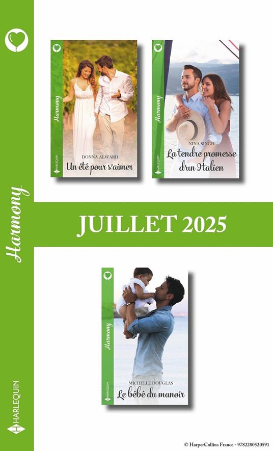 Pack mensuel Harmony - 3 romans (Juillet 2025)