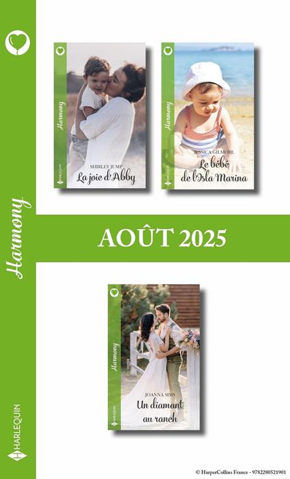 Pack mensuel Harmony - 3 romans (Août 2025)