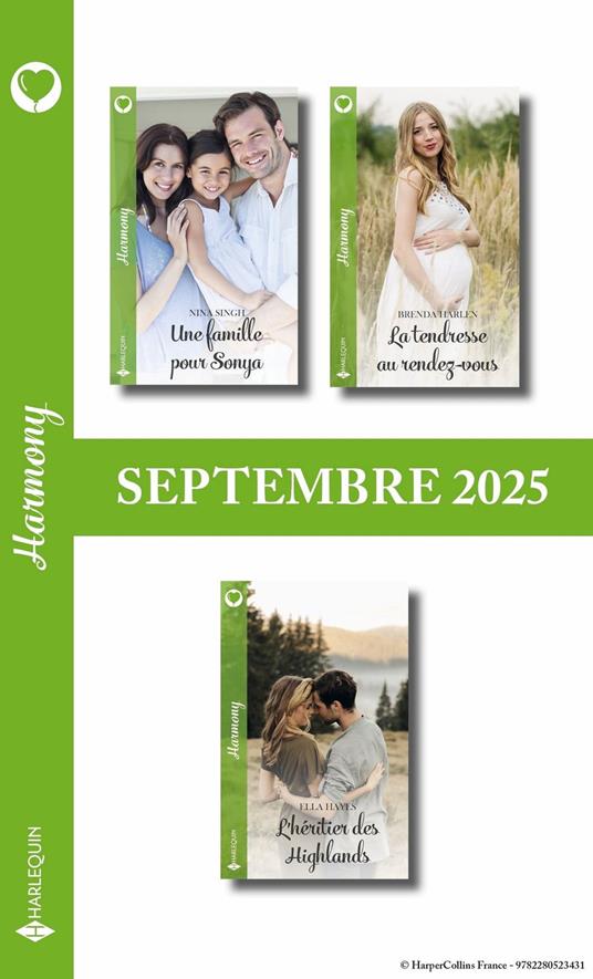 Pack mensuel Harmony - 3 romans (Septembre 2025)