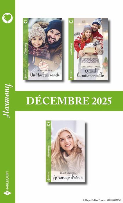 Pack mensuel Harmony - 3 romans (Décembre 2025)