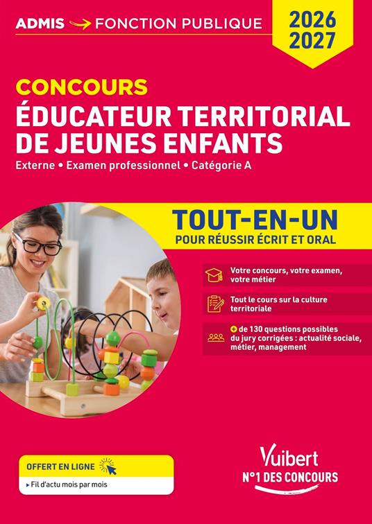 Concours Éducateur territorial de jeunes enfants - Tout-en-un - Catégorie A
