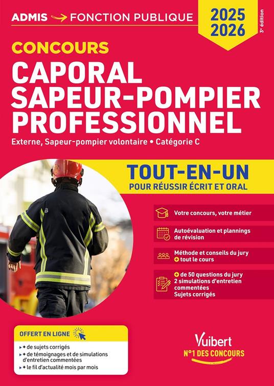 Concours Caporal Sapeur-pompier professionnel - Tout-en-un - Catégorie C