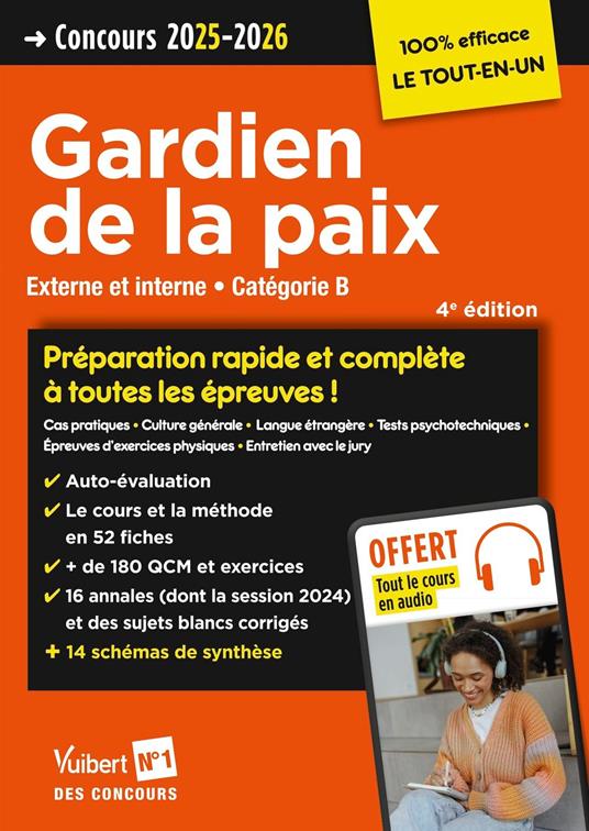 Concours Gardien de la paix - Catégorie B - Préparation rapide et complète à toutes les épreuves - Tout le cours en audio