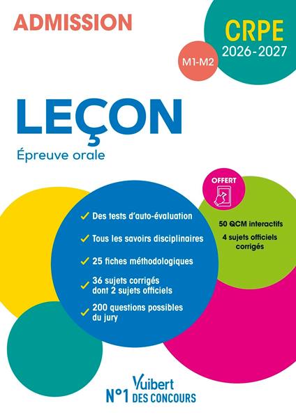 CRPE 2026-2027 - Leçon - Epreuve orale (M1 et M2)