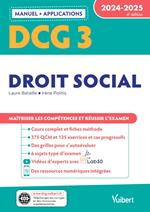 DCG 3 - Droit social : Manuel et Applications 2024-2025