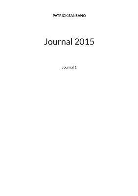 Journal 2015: Journal 1 - Patrick Sansano - cover