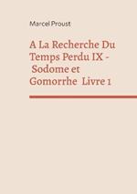 A La Recherche Du Temps Perdu IX: Sodome Et Gomorrhe Premiere Partie