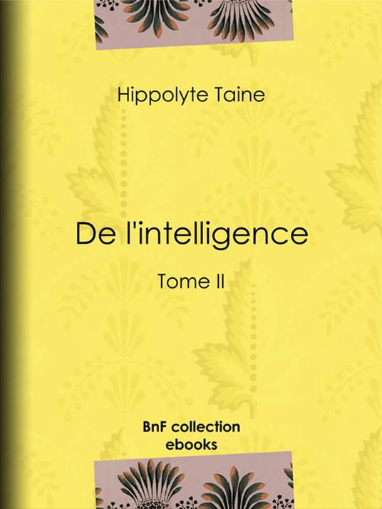 De l'intelligence