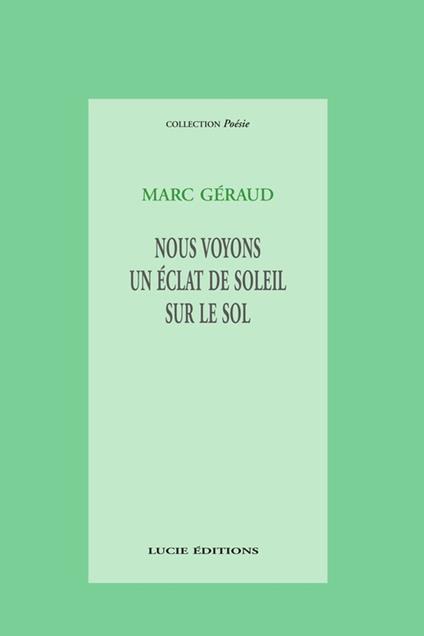 Nous voyons un éclat de soleil sur le sol