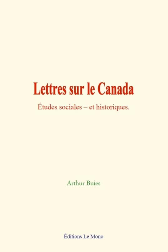 Lettres sur le Canada