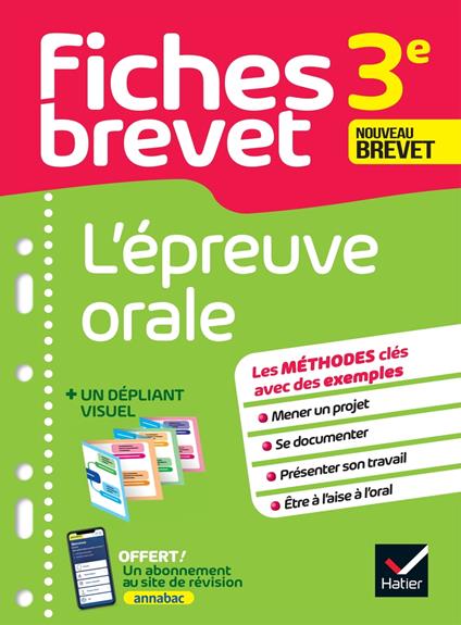 Fiches brevet - L'épreuve orale 3e Brevet 2026