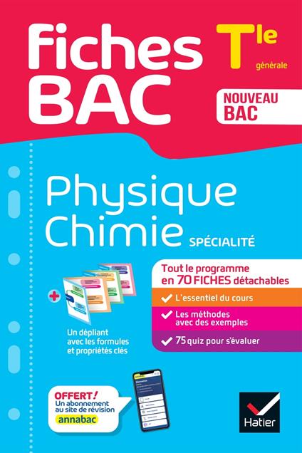 Fiches bac - Physique-Chimie Tle (spécialité) - Bac 2026