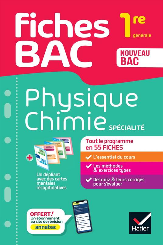 Fiches bac - Physique-Chimie 1re générale (spécialité)