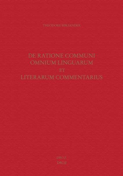 De ratione communi omnium linguarum et literarum commentarius