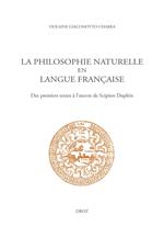 La philosophie naturelle en langue française