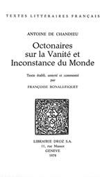 Octonaires sur la vanité et inconstance du monde