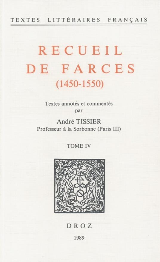 Recueil de farces (1450-1550)