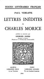 Lettres inédites à Charles Morice