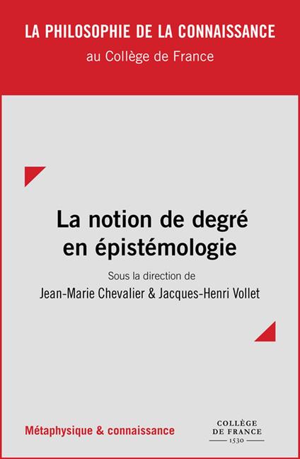 La notion de degré en épistémologie