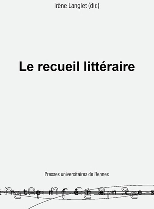 Le recueil littéraire