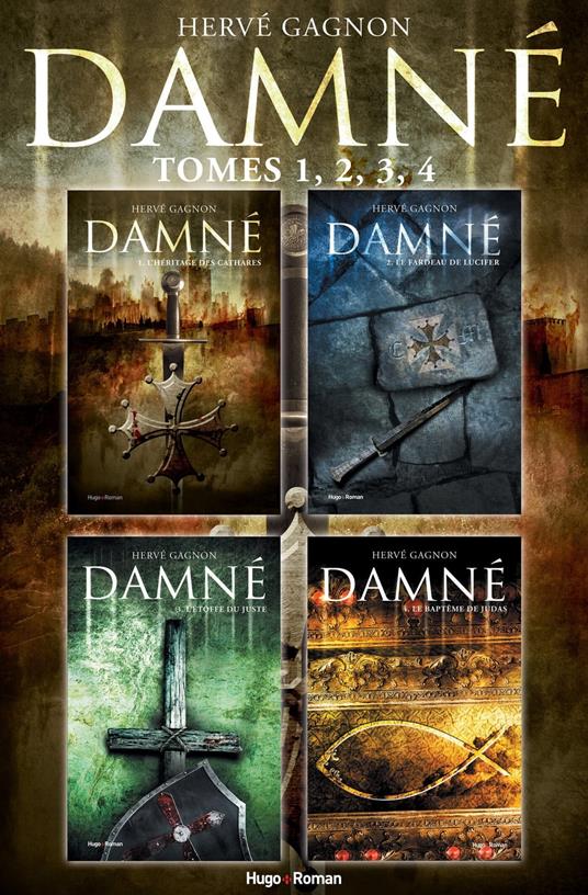Coffret Damné - tomes 1,2,3,4 - Gagnon Hervé, - Ebook in inglese