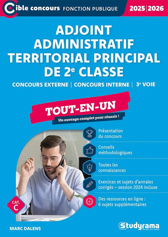 Adjoint administratif territorial principal de 2e classe - Tout-en-un - Catégorie C - Concours 2025-2026