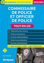 Commissaire de police et officier de police - Tout-en-un - Catégorie A - Concours 2023-2024